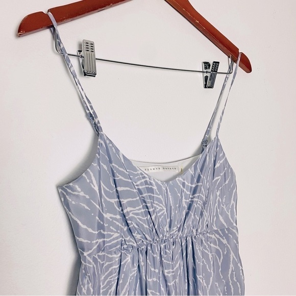 SUSANA MONACO Womans Grey Print Spaghetti Strap Mini Dress Size 2 - Picture 2 of 12